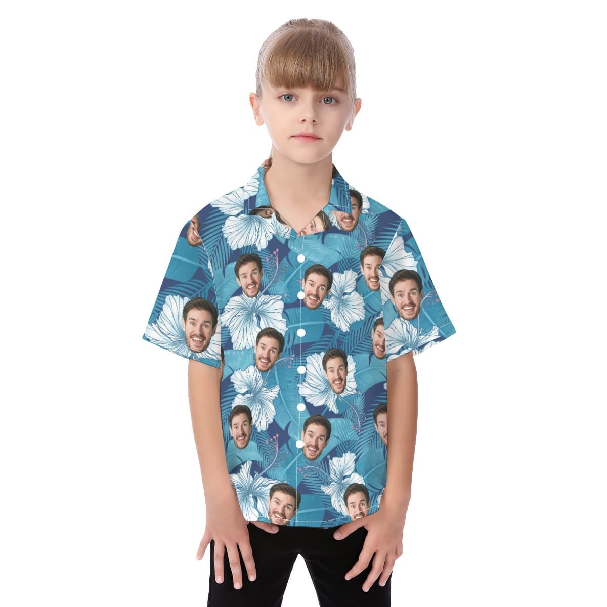 Kid Hawaiian Shirt With Custom Face (1)