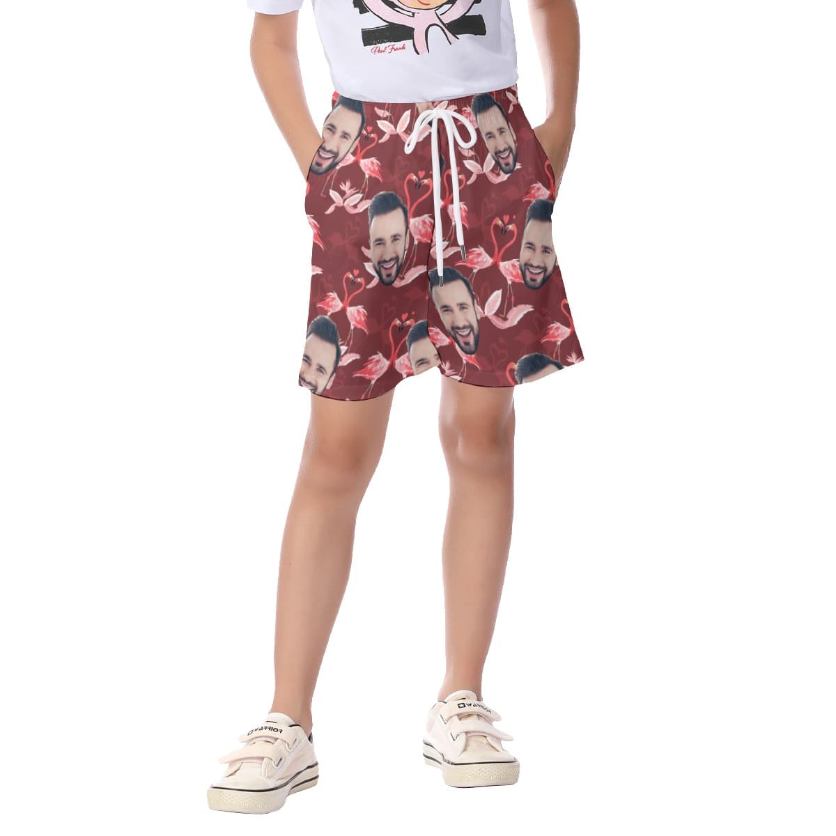 Kid’s Custom Face Hawaiian Casual Shorts (1)