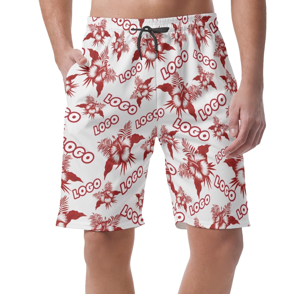 Long Sleeve Hawaiian Shorts With Logo (1)
