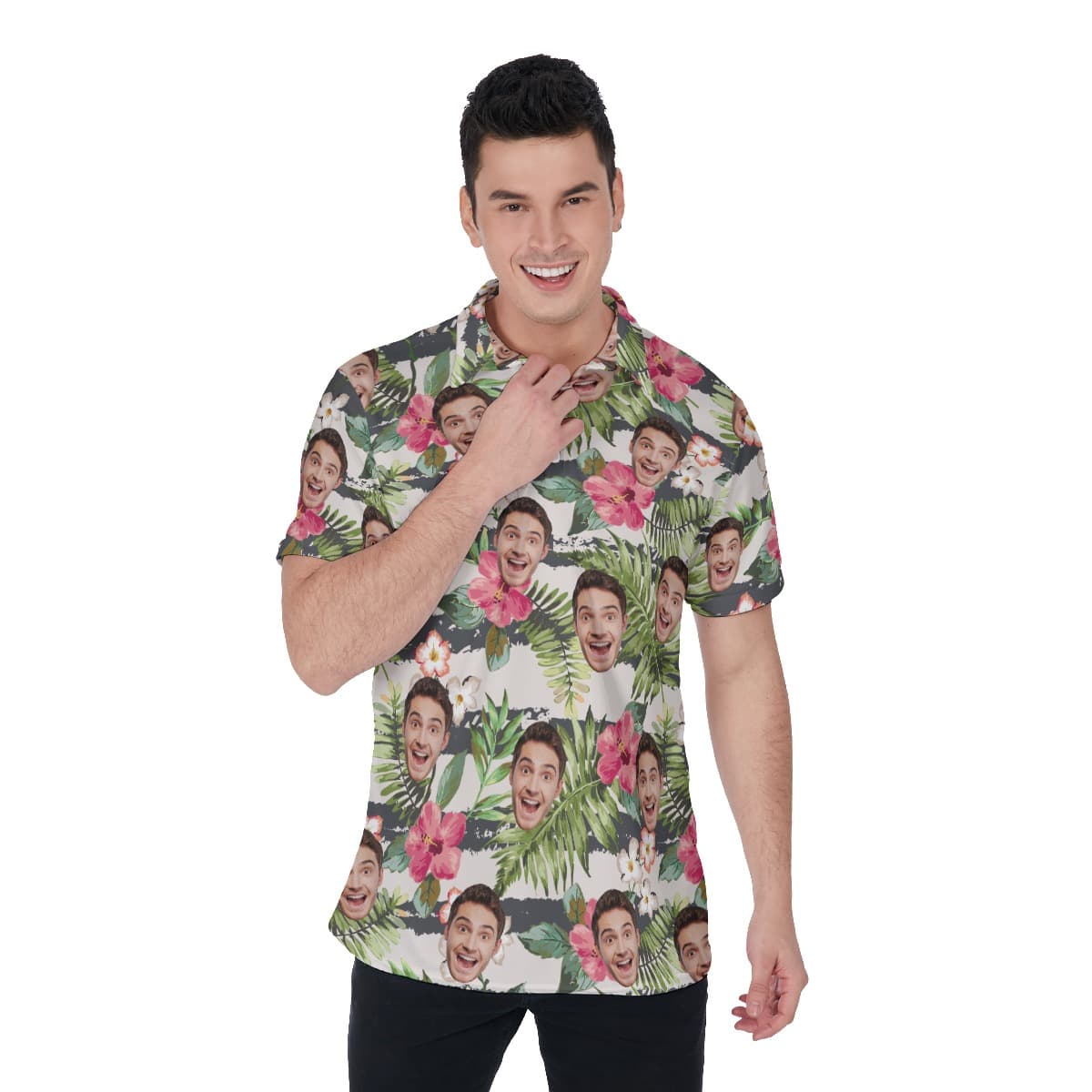 Men’a Sports Team Custom Unique Polo Hawaiian Shirt (1)