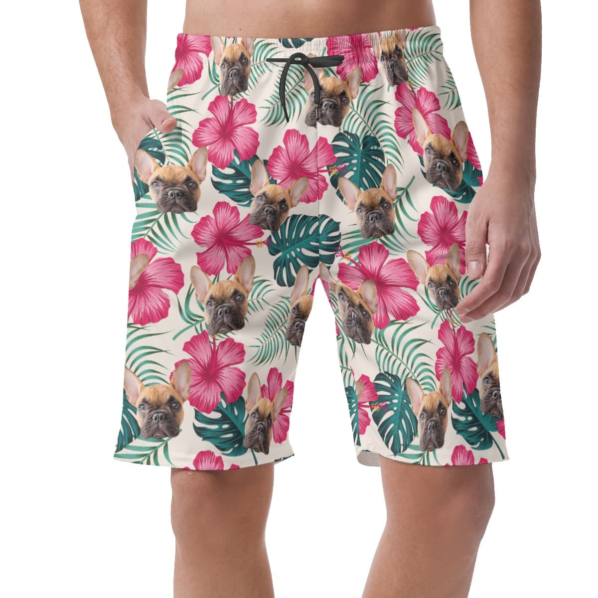 Men’s Custom Dog And Cat Hawaiian Shorts (2)