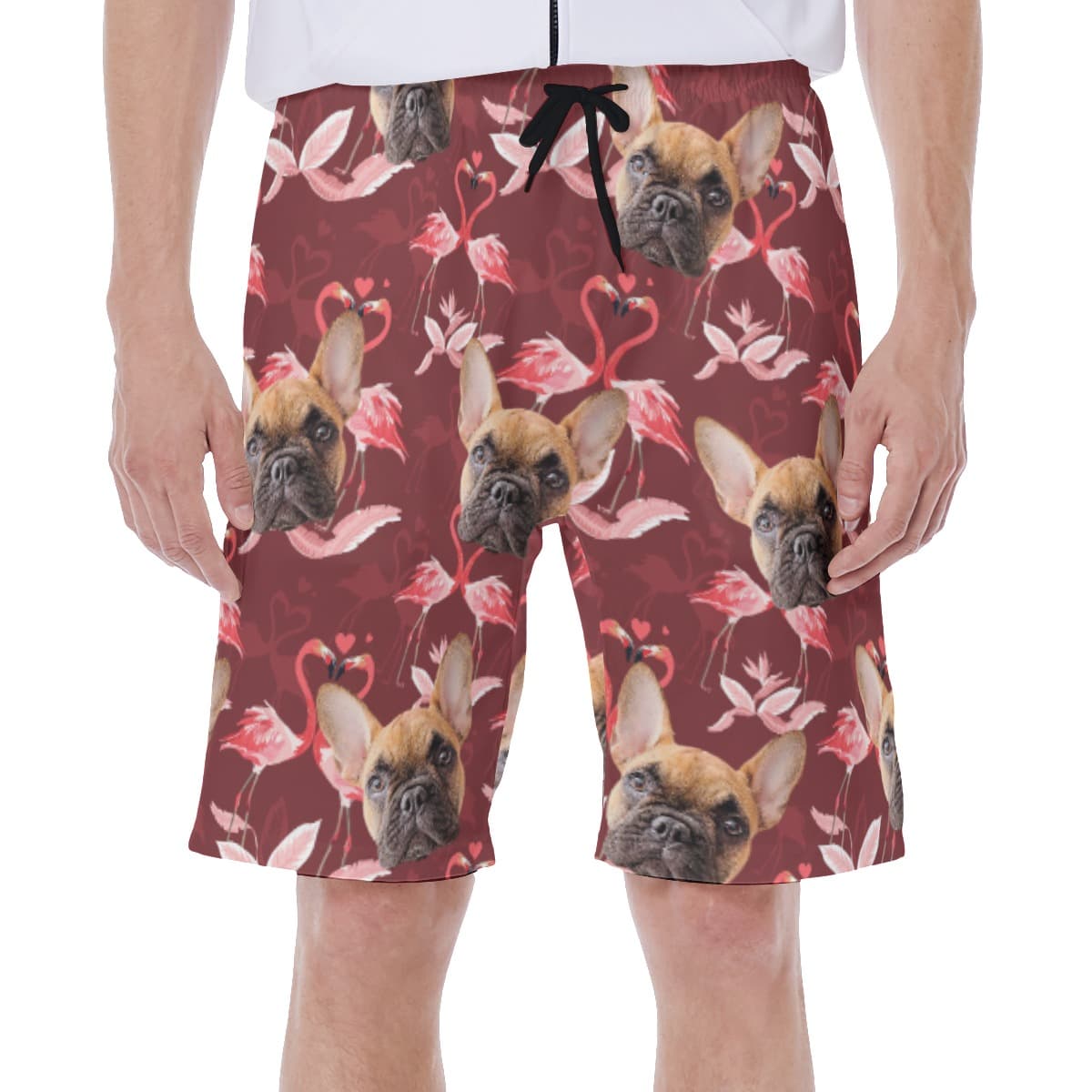 Men’s Custom Dog Face Swim Trunks (1)
