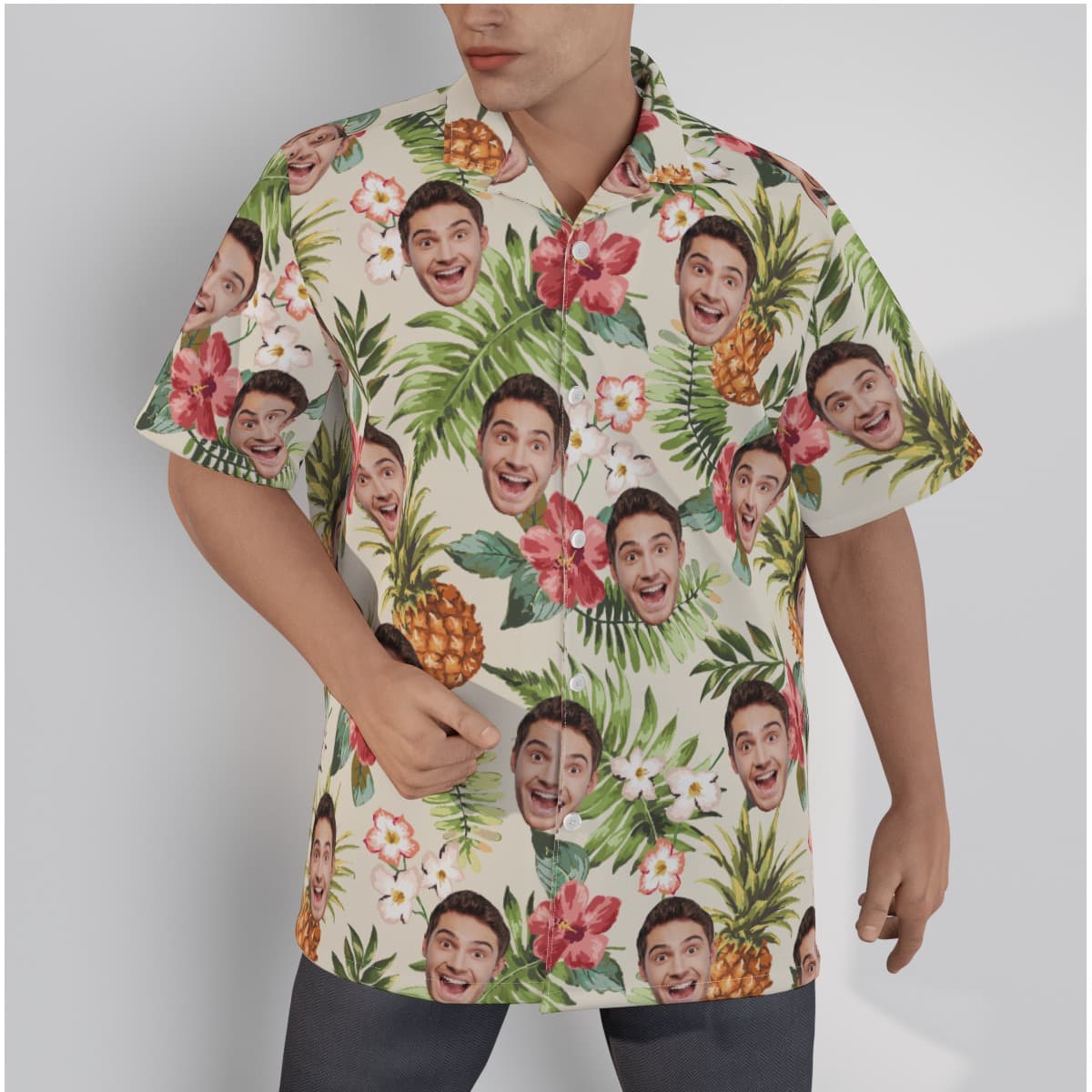 Men’s Custom Sports Team Hawaiian Shirt (1)