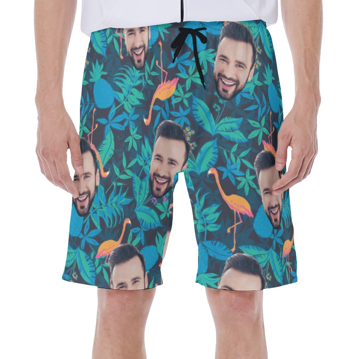 Men’s Face Custom Hawaiian Swim Trunks (4)