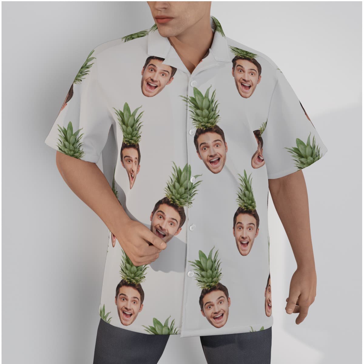 Men’s Face Custom Tropical Hawaiian Shirt (1)
