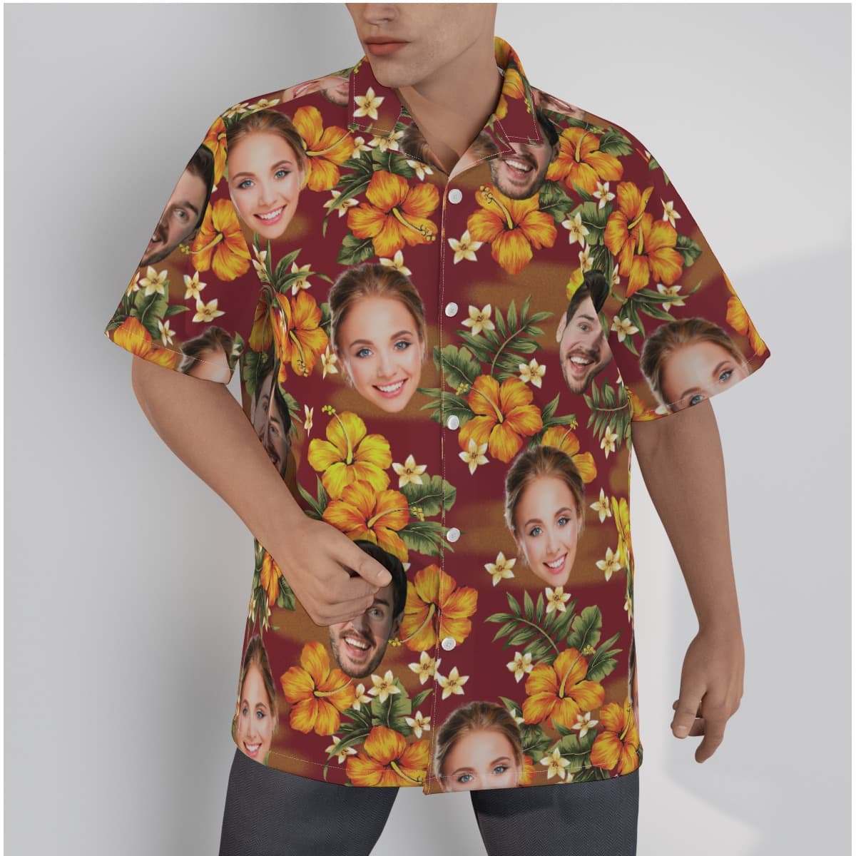Men’s Hawaiian Shirts With Custom Face (1)
