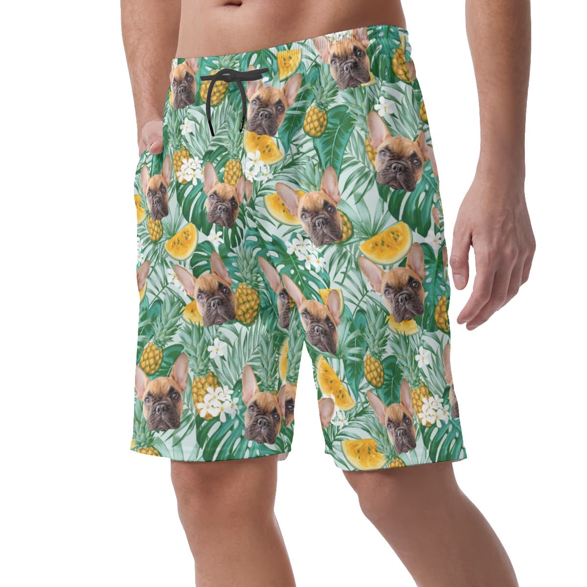 Men’s Hawaiian Shorts With Dog Face (3)