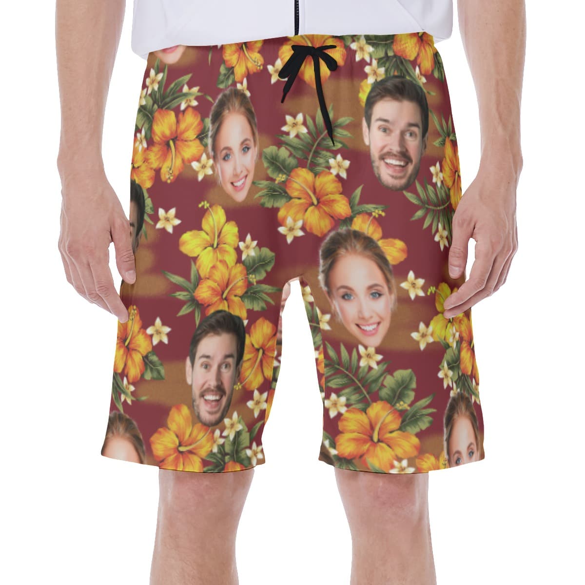 Men’s Hawaiian Swim Trunks With Custom Face (1)