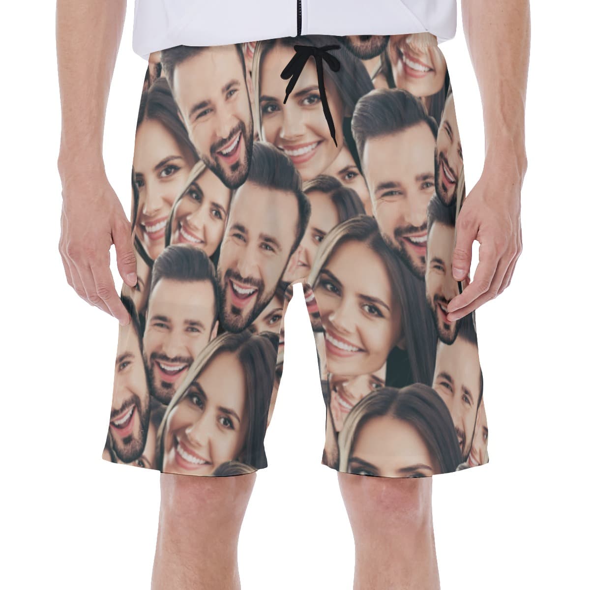 Men's Hawaiian Swim Trunks With Two Custom Faces (1)