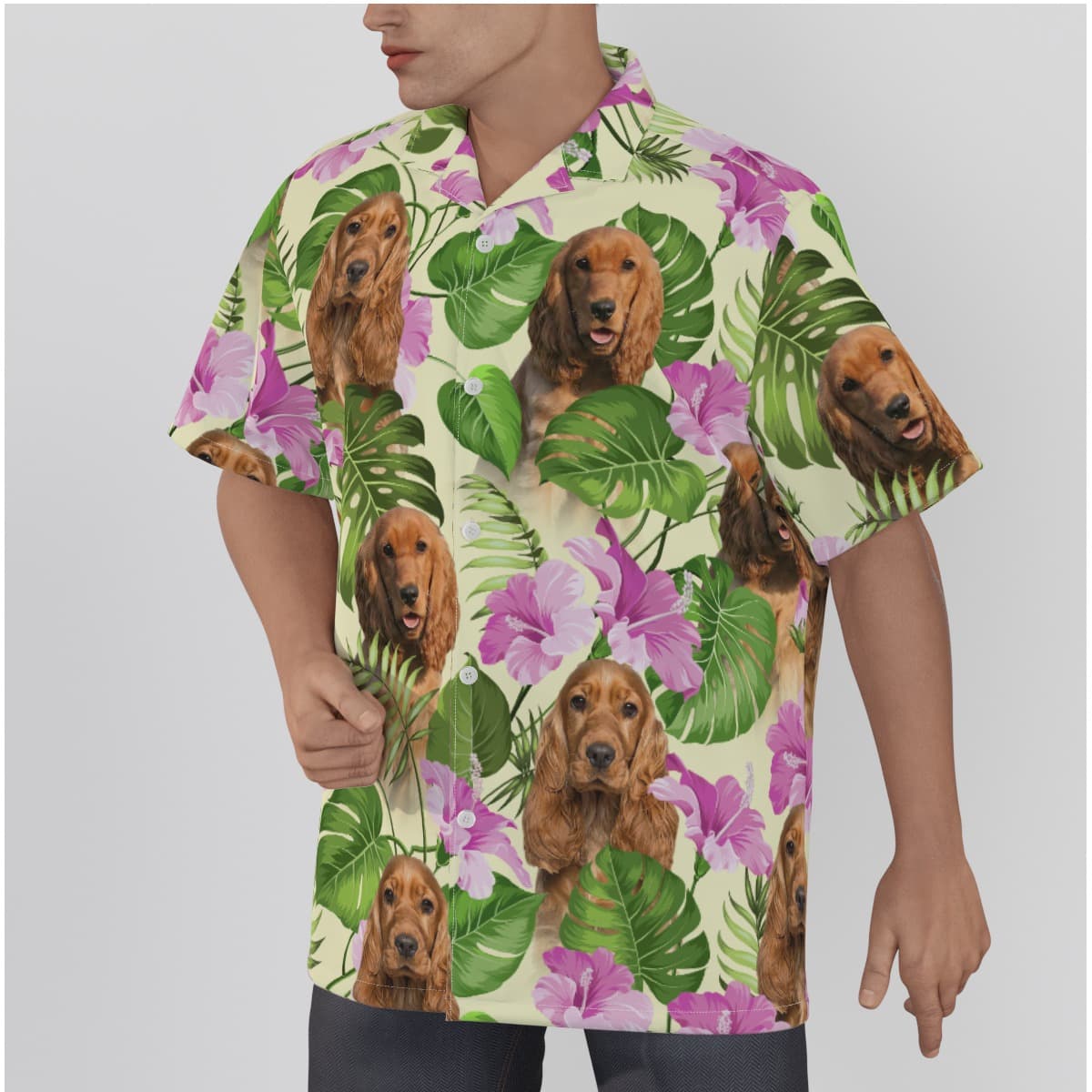 Purple Floral Hawaiian Shirt With Custom Face (1)