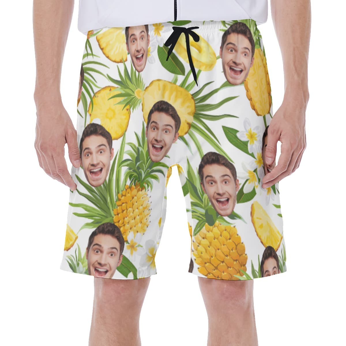 Sports Team Custom Logo Aloha Swim Trunks For Men (1)