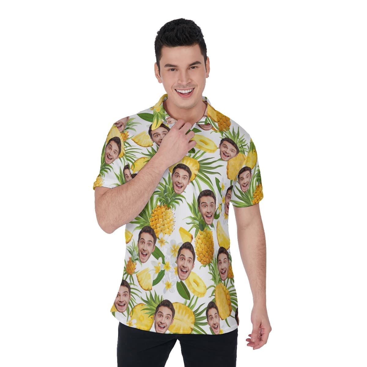 Sports Team Custom Logo Polo Hawaiian Shirt For Men (1)