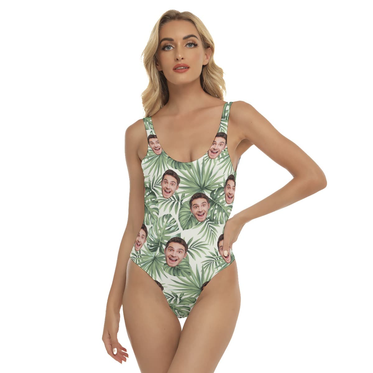 Sports Team Name Custom Hawaiian One Piece Swimsuit For Women (1)