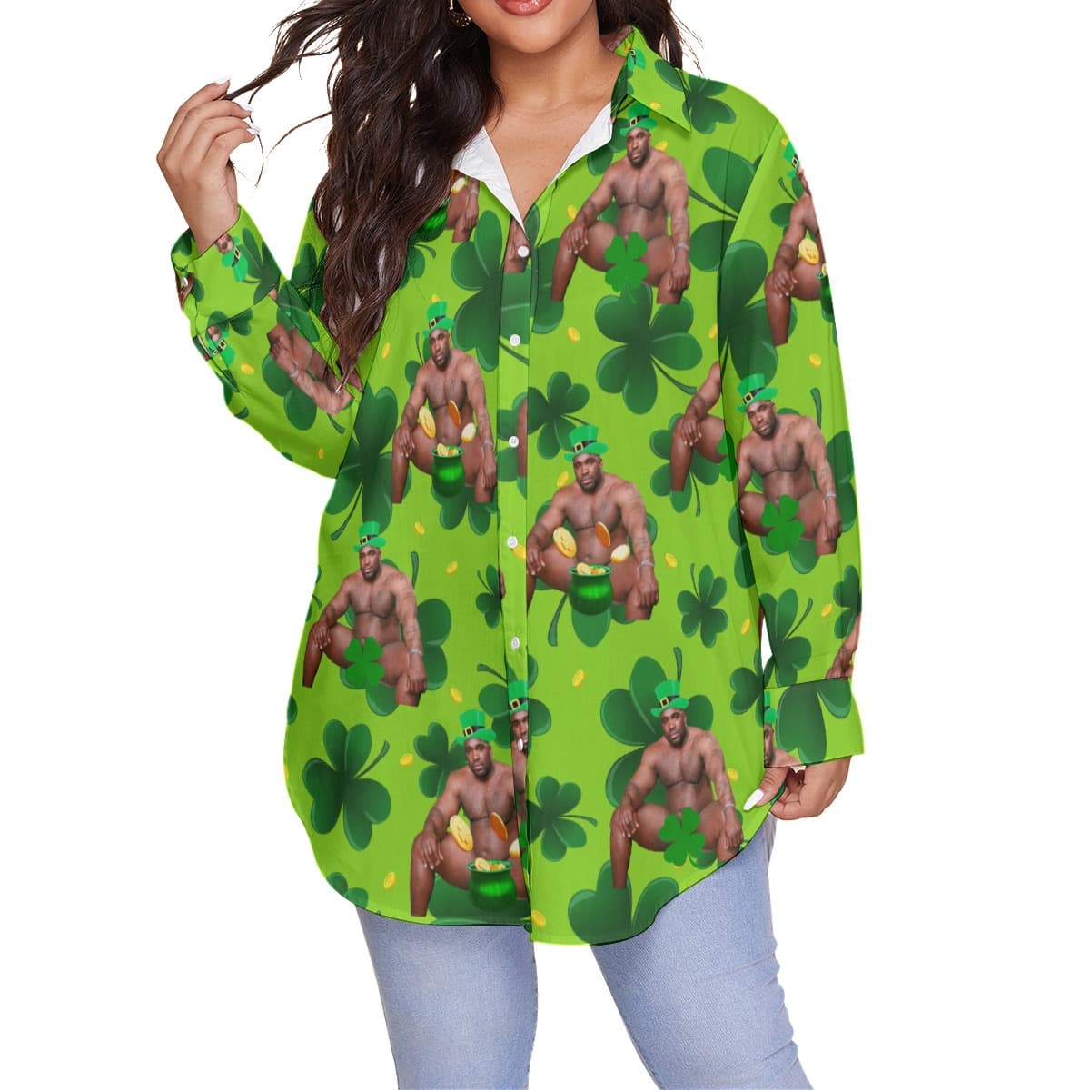 St Patrick Day Barry Wood Plus Size Hawaiian Shirt For Women (1)