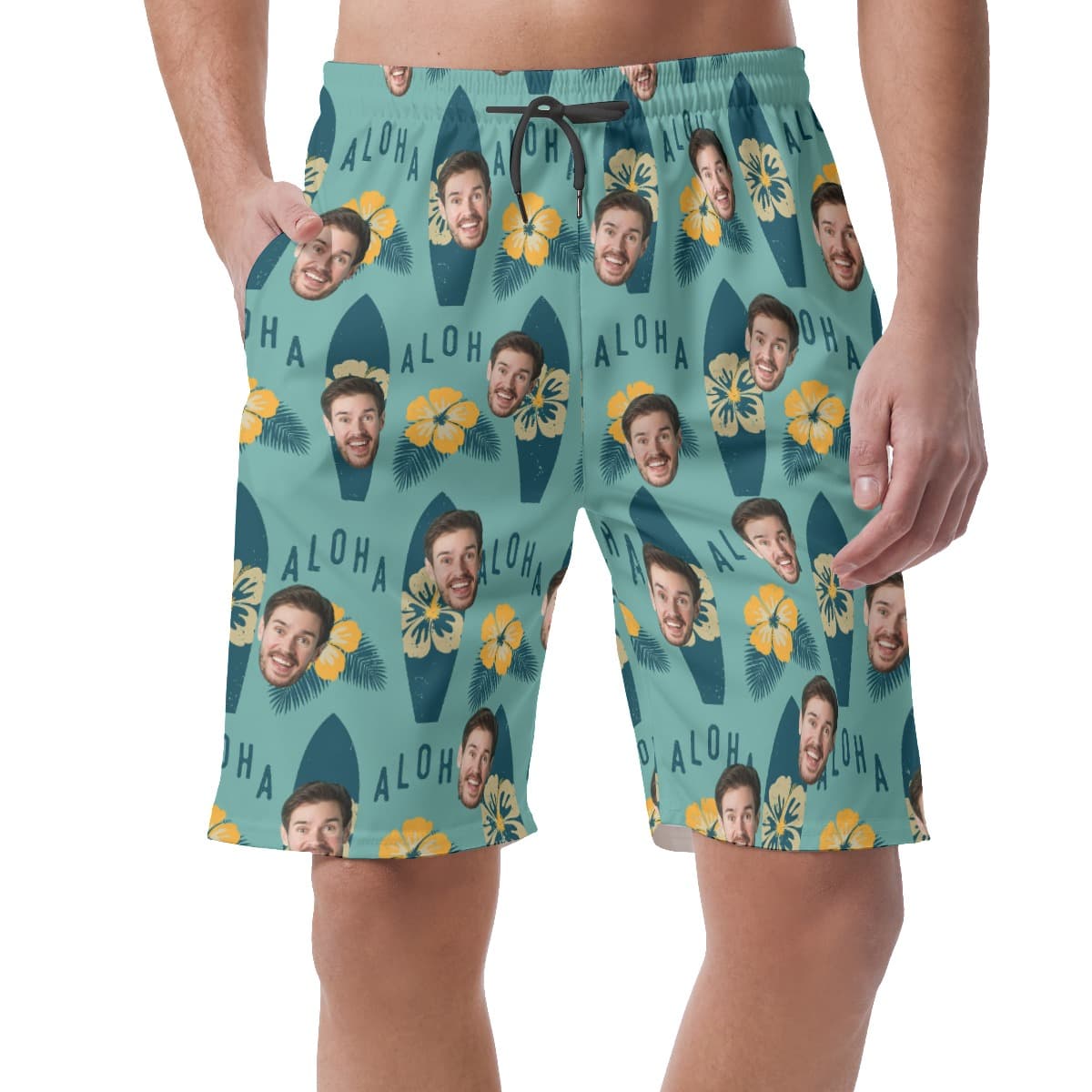 Surfing Beach Shorts With Custom Face (1)