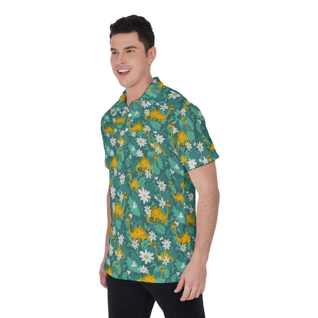 Tacosaurus Green Hawaiian Polo Shirt