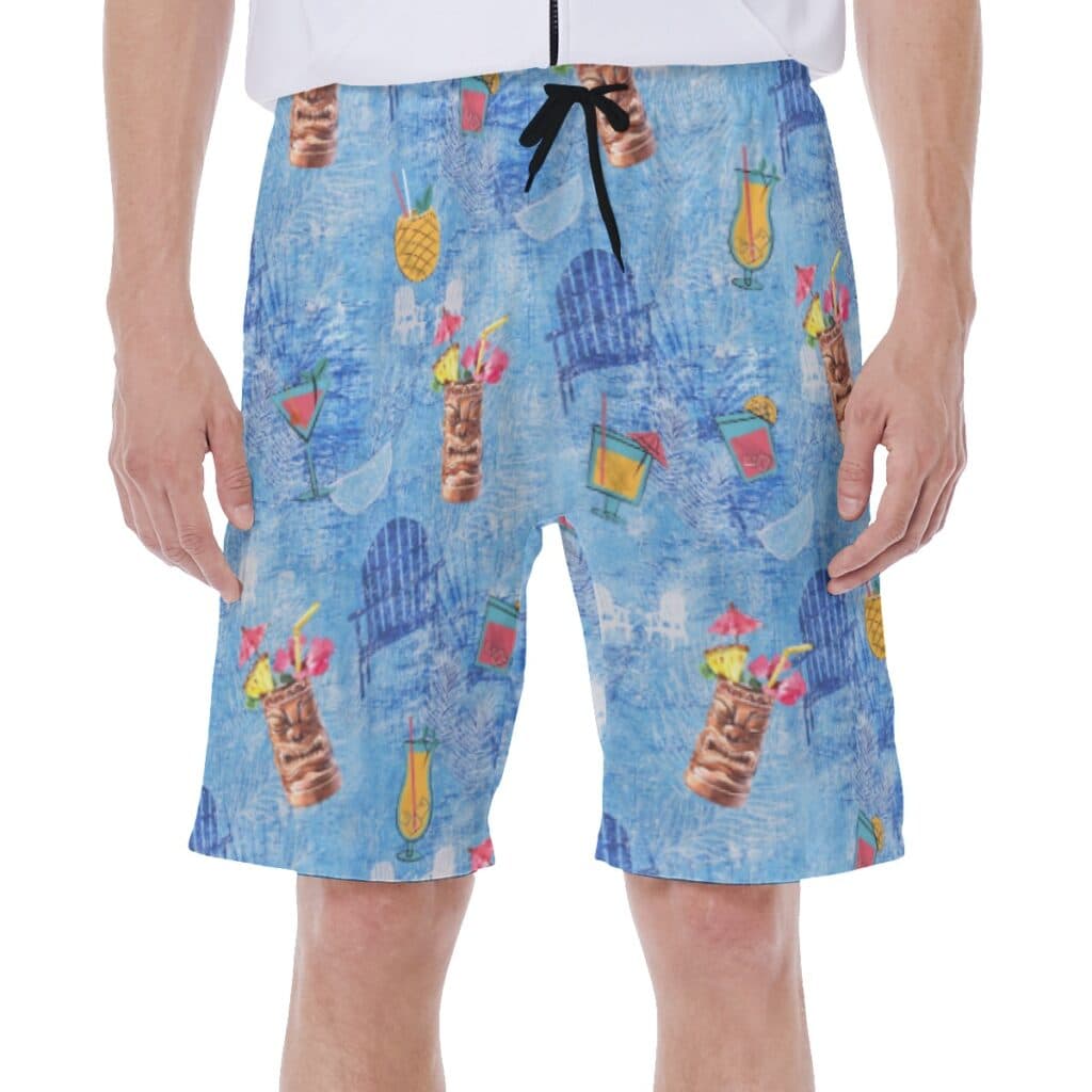 Tiki Bar Drinks Hawaiian Swimwear For Men