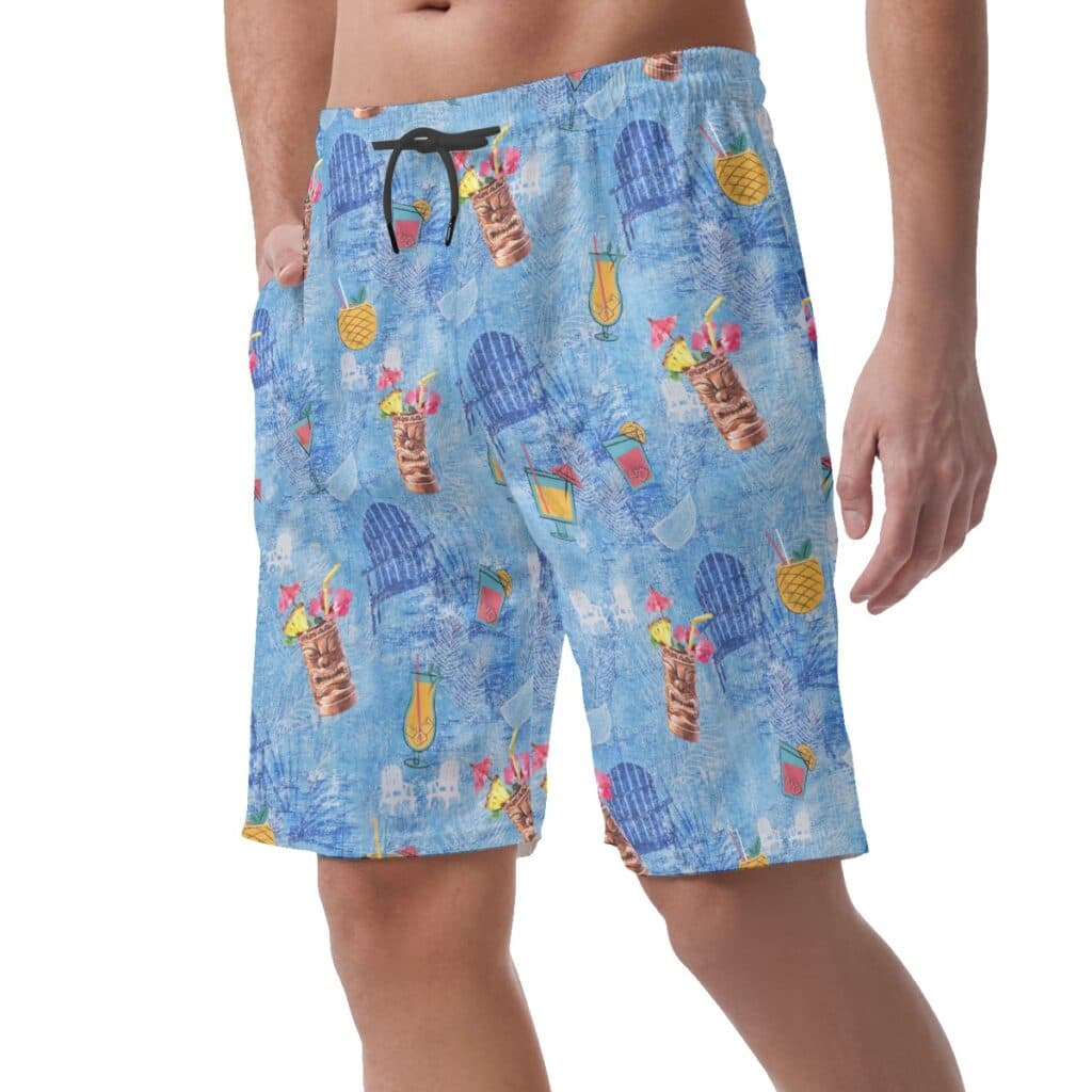 Tiki Drinks Summer Beach Shorts For Men