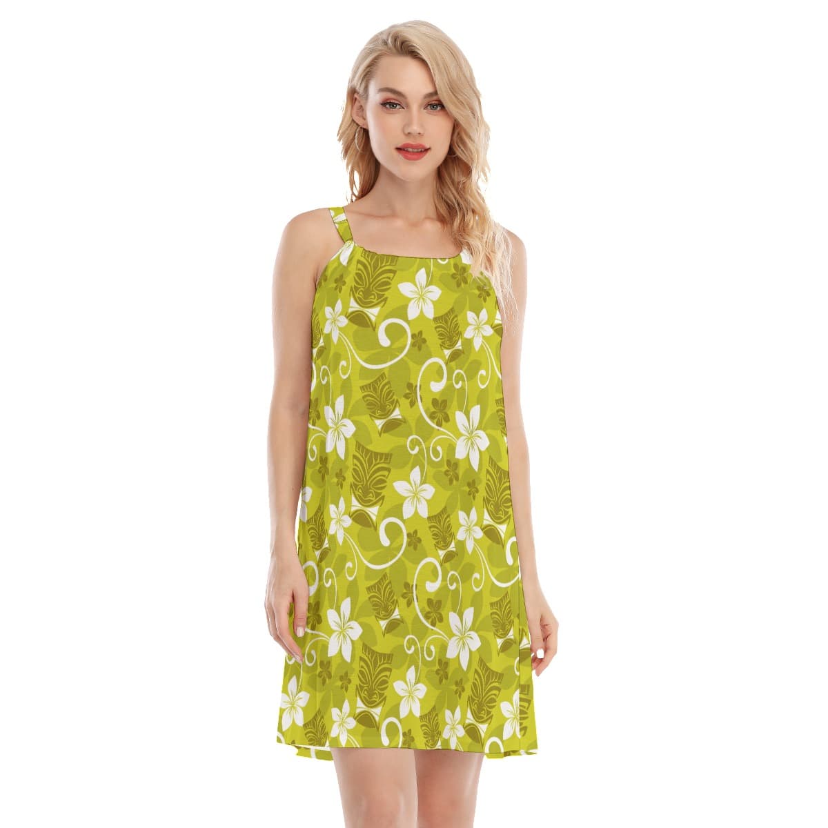Tiki Tropical Hawaiian Cami Dress (1)