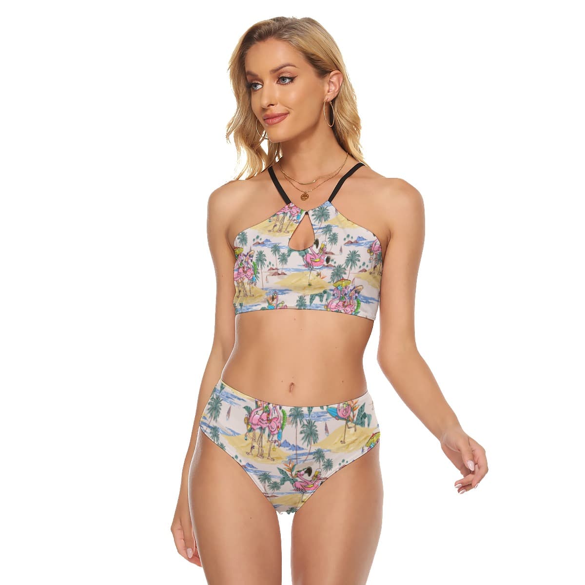 Tropical Flamingo Sexy Two-piece Swimsuit For Women