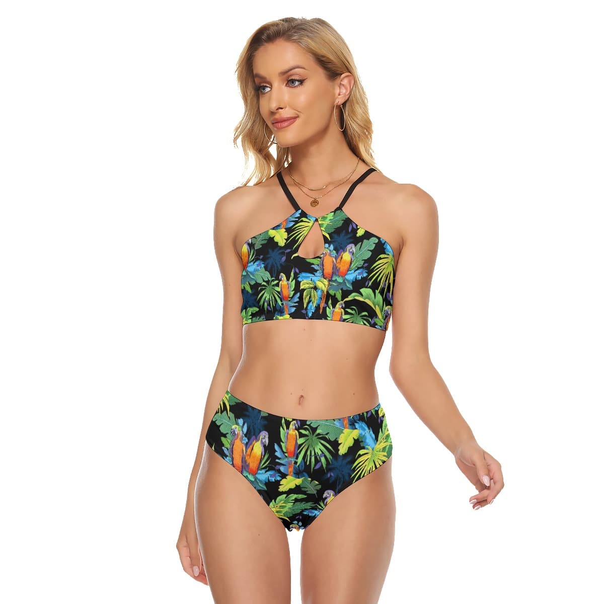 Tropical Parrot Two-piece Swimsuit For Women (1)