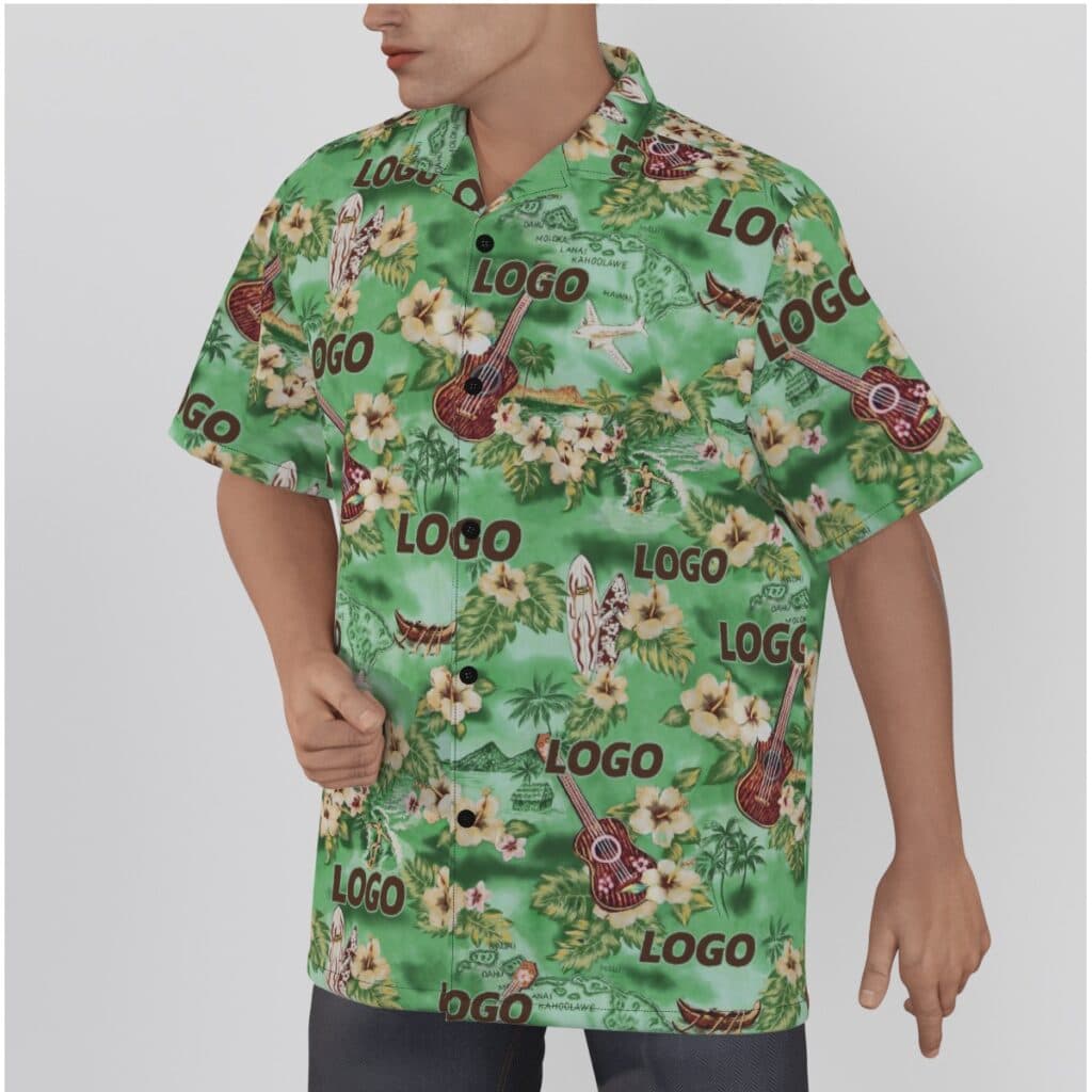 Tropical Vintage Custom Hawaiian Shirt With Logo
