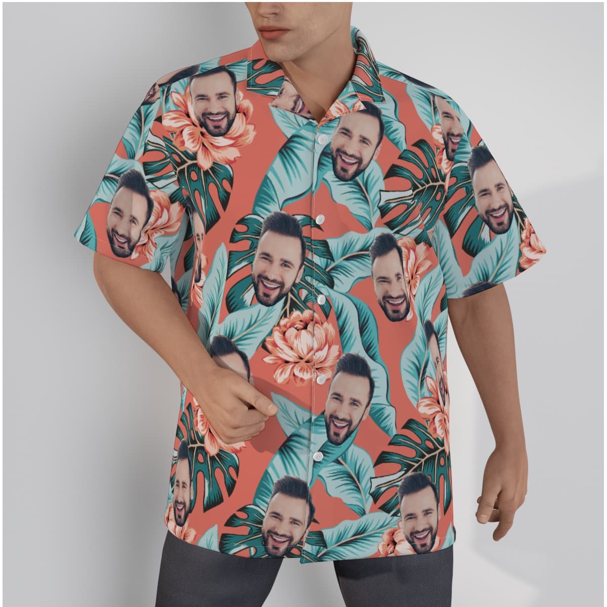 Unique Floral Hawaiian Shirt With Multiple Face (1)