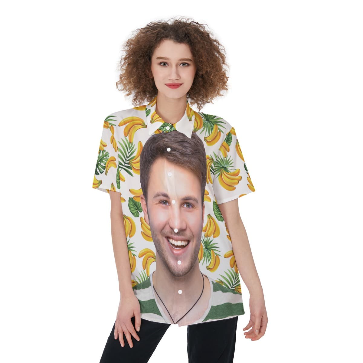 Women’s Custom Face Aloha Shirt (1)