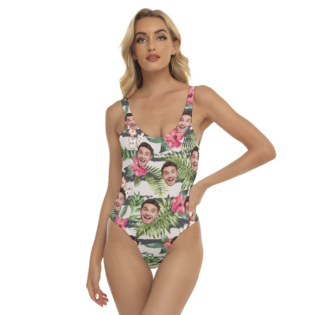 Women’s Custom Sports Team Tropical Hawaiian Swimsuit (1)