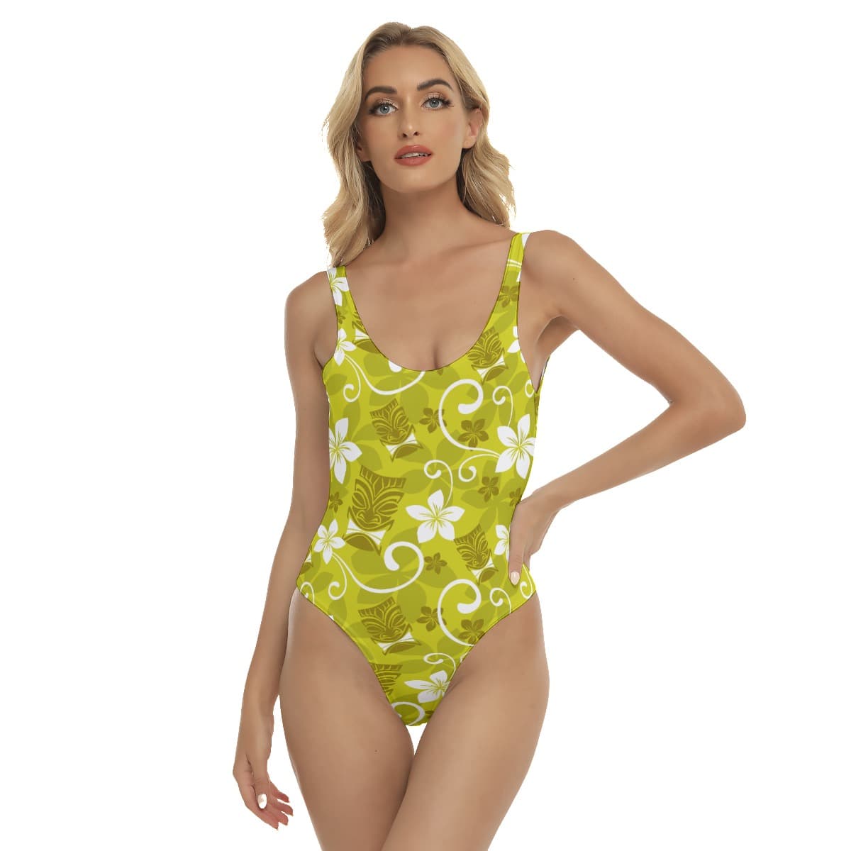 Women’s Tiki Hawaiian One Piece Swimsuit (1)