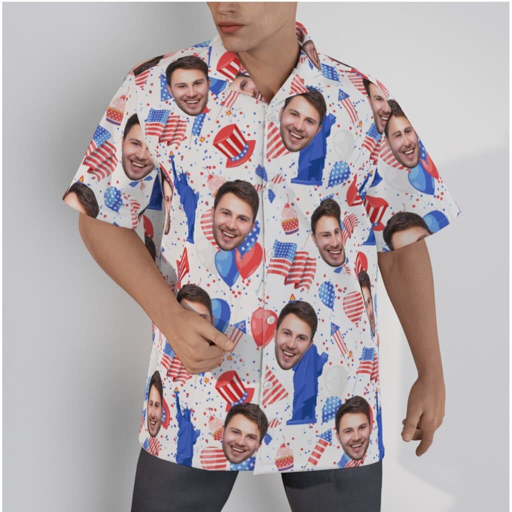 American Freedom Hawaiian Shirt With Custom Face (1)
