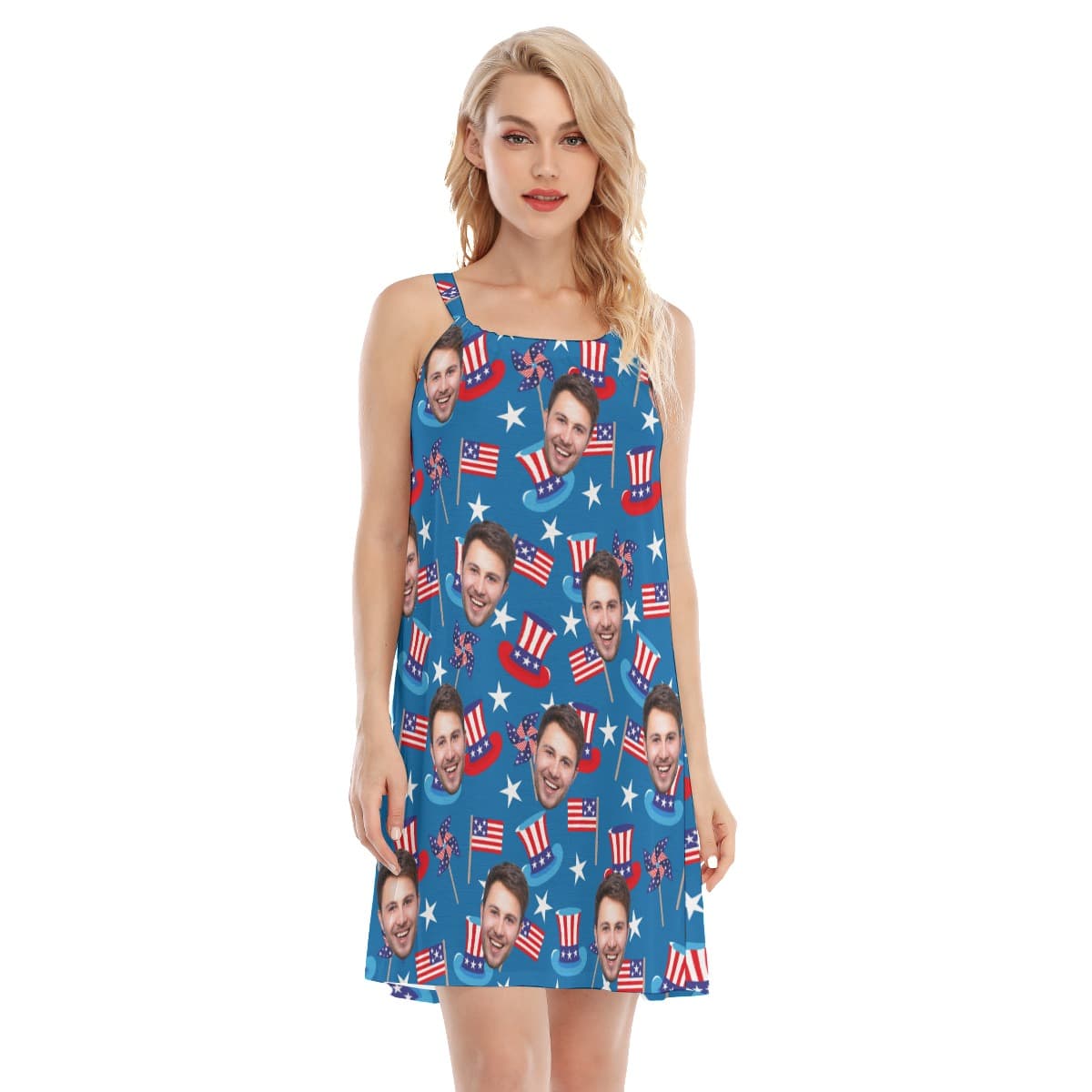 American Pride Custom Face Women's Dress (1)