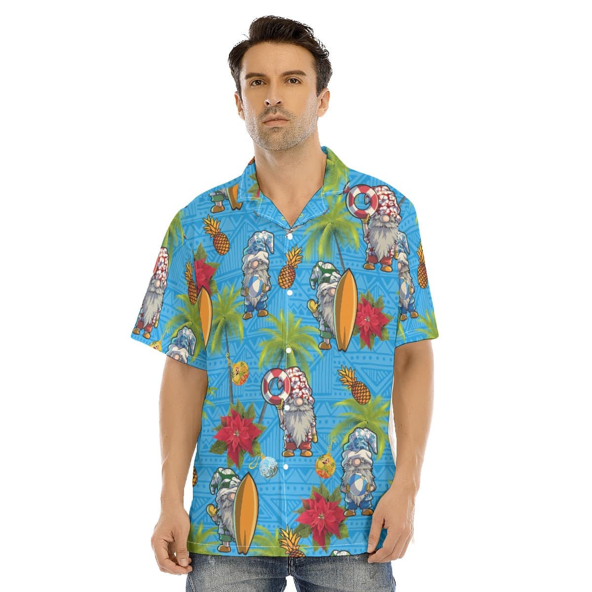 Beach Gnome Christmas Hawaiian Shirt For Men (1)