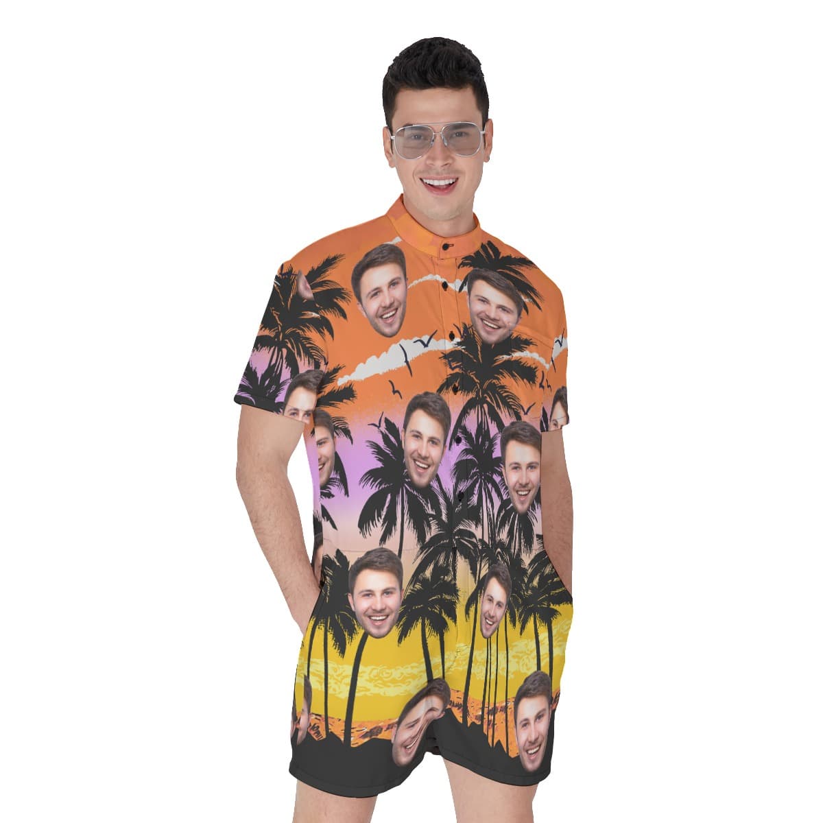 Beach Themed Custom Face Romper For Men (1)