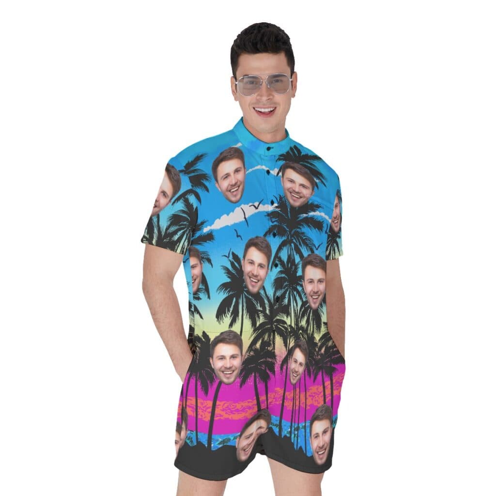 Blue Pacific Legend Custom Face Romper For Men (1)
