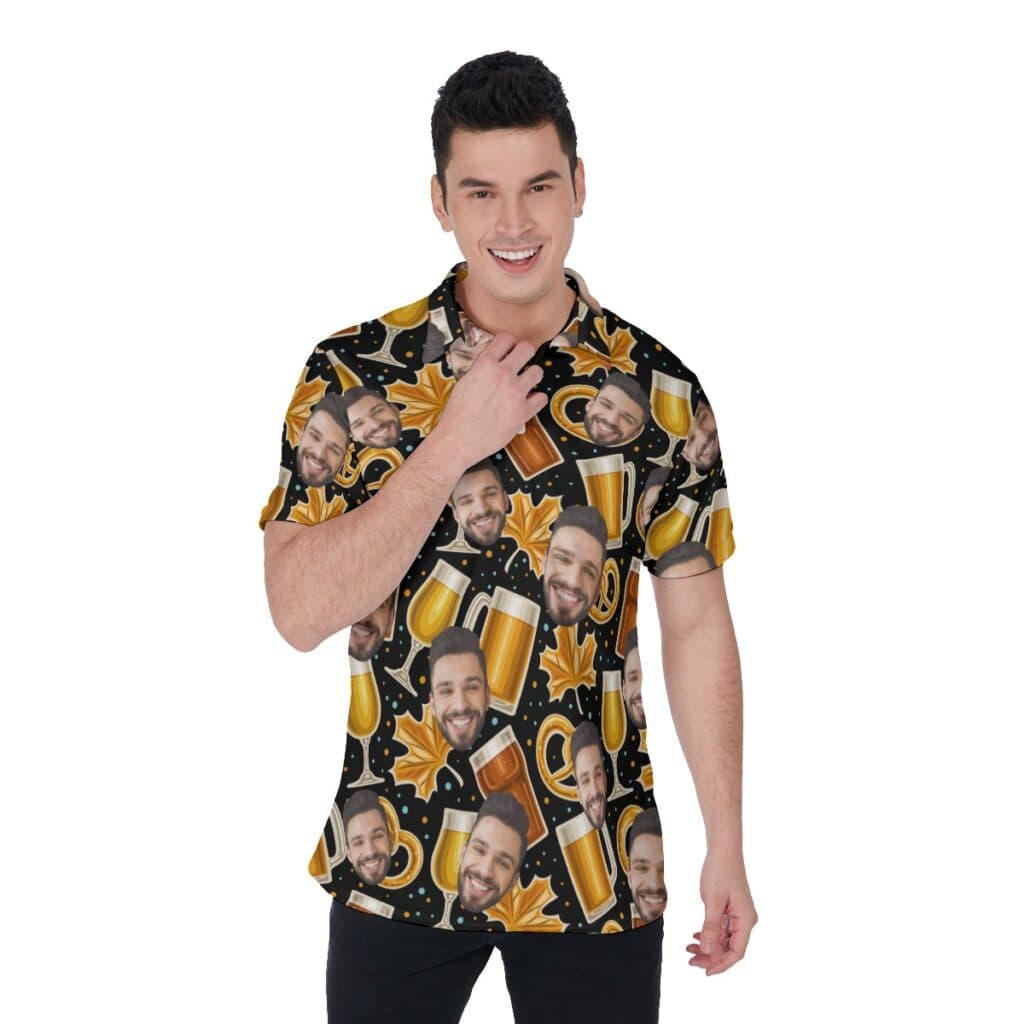 Cheer Bear Men's Polo Shirt For Autumn Outfits (1)