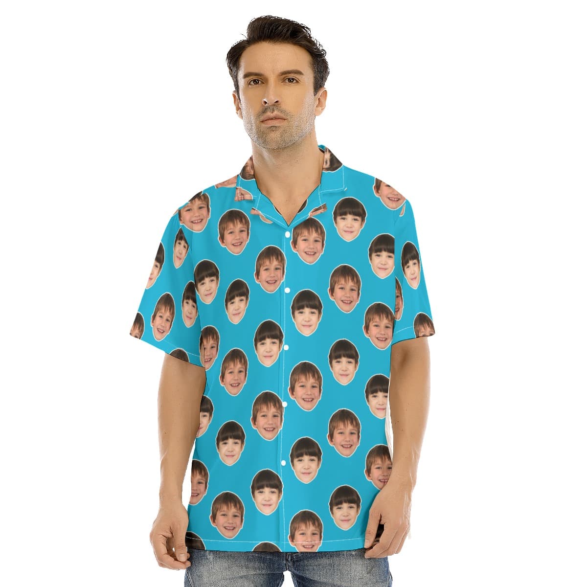 Cool Men's Button Up Shirt With 2 Faces (1)