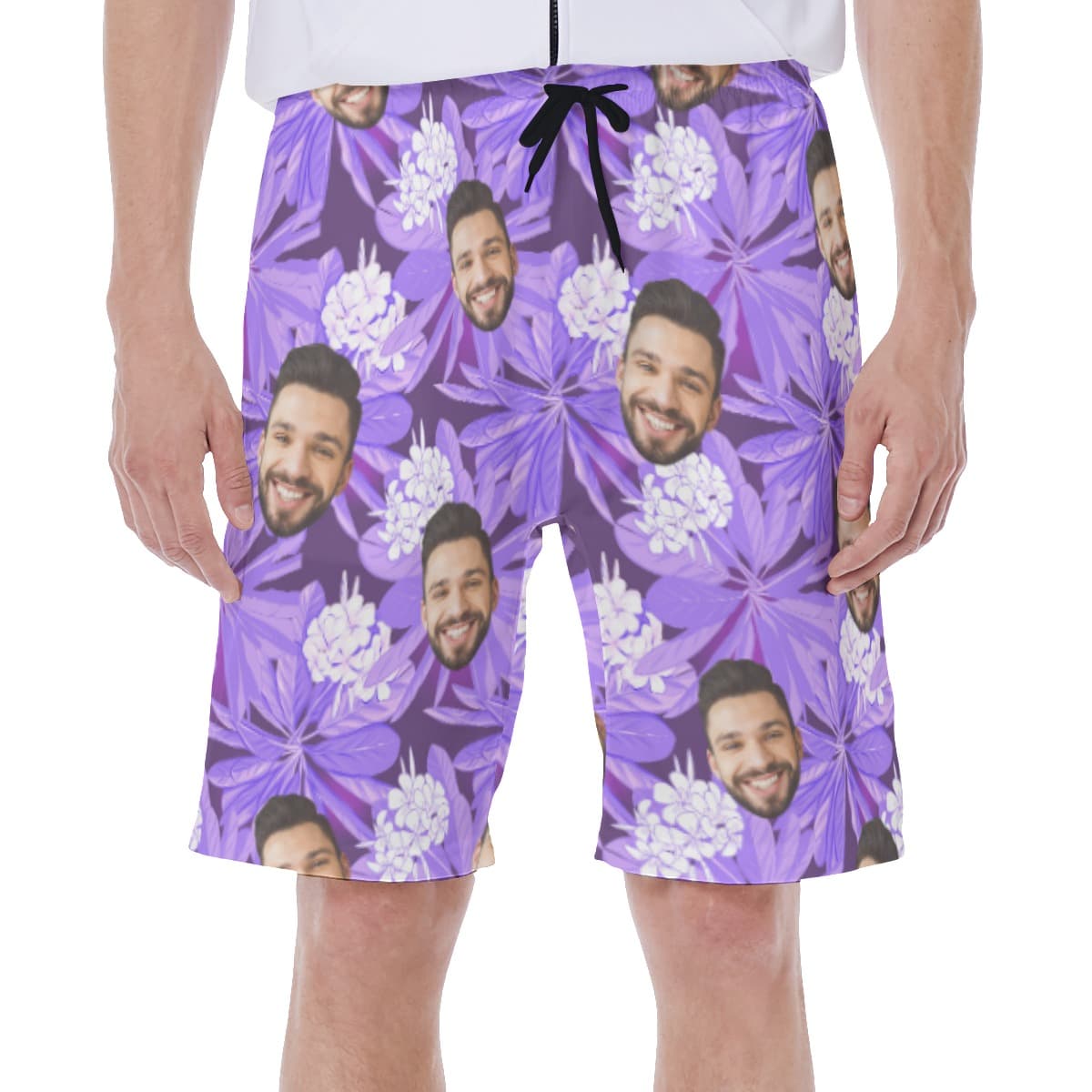 Cool Multi Custom Face Hawaiian Shorts For Men (1)