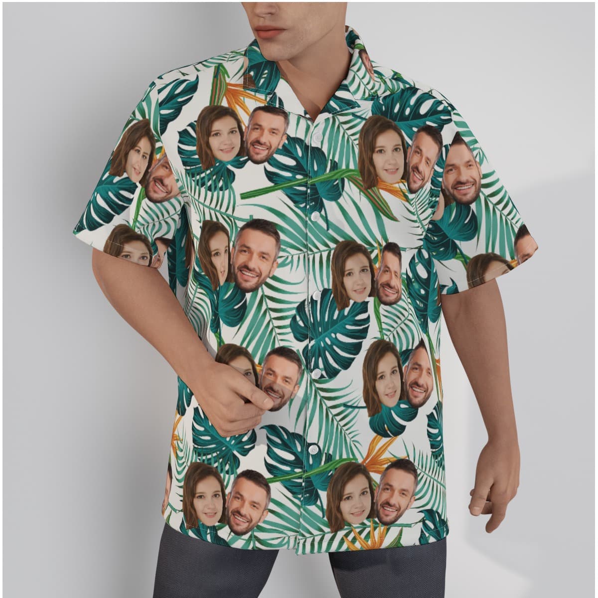 Cool Multi Custom Face Tropical Shirt (1)