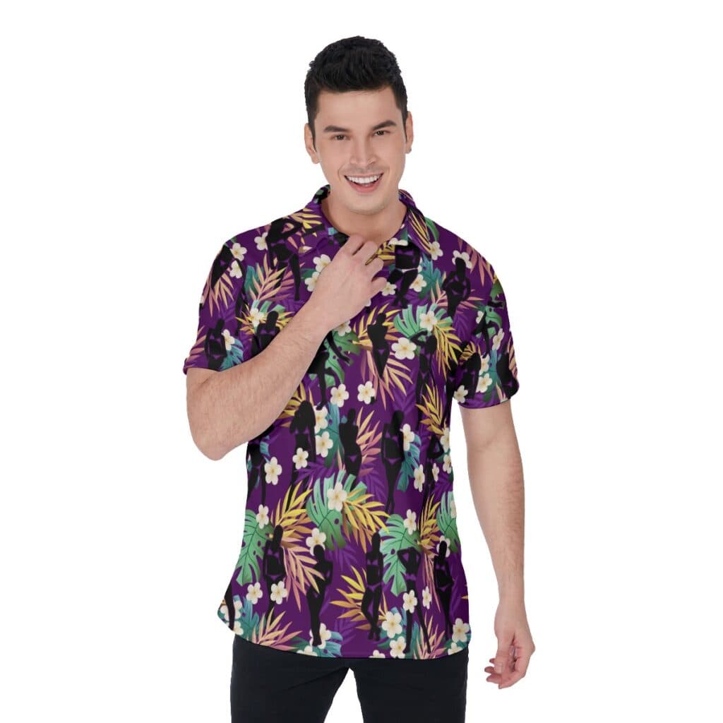 Crazy Tropical Men's Golf Shirt (1)