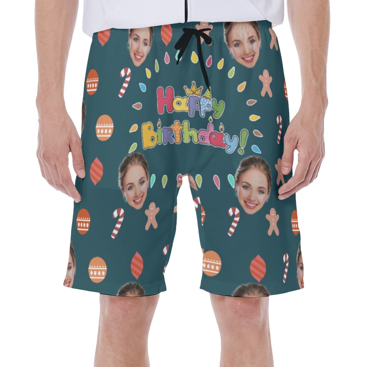 Custom Birthday Hawaiian Swimwear For Men With Face