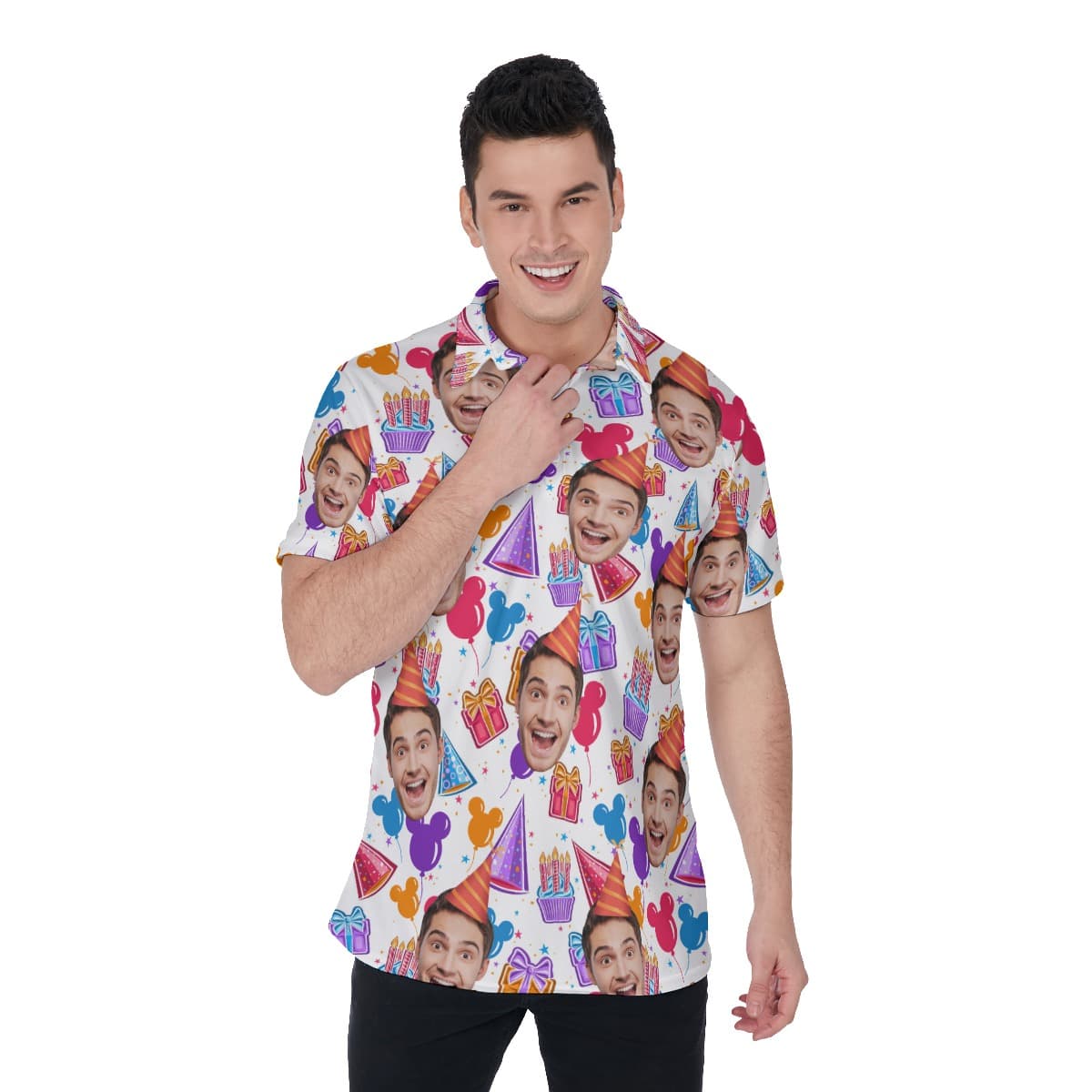 Custom Face Birthday Polo Hawaiian Shirt For Men (1)