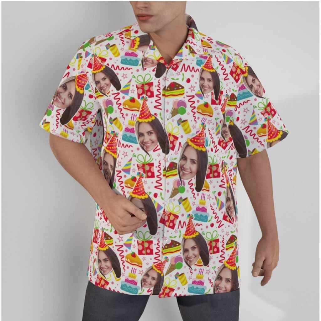 Custom Face Hawaiian Shirt For Birthday Party