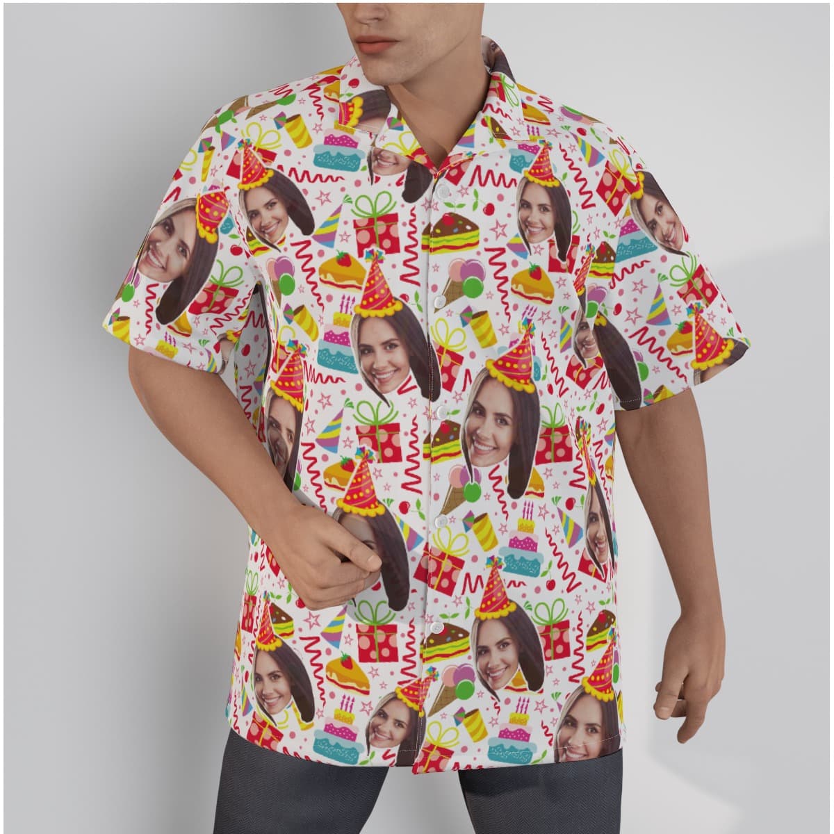 Custom Face Hawaiian Shirt For Birthday Party
