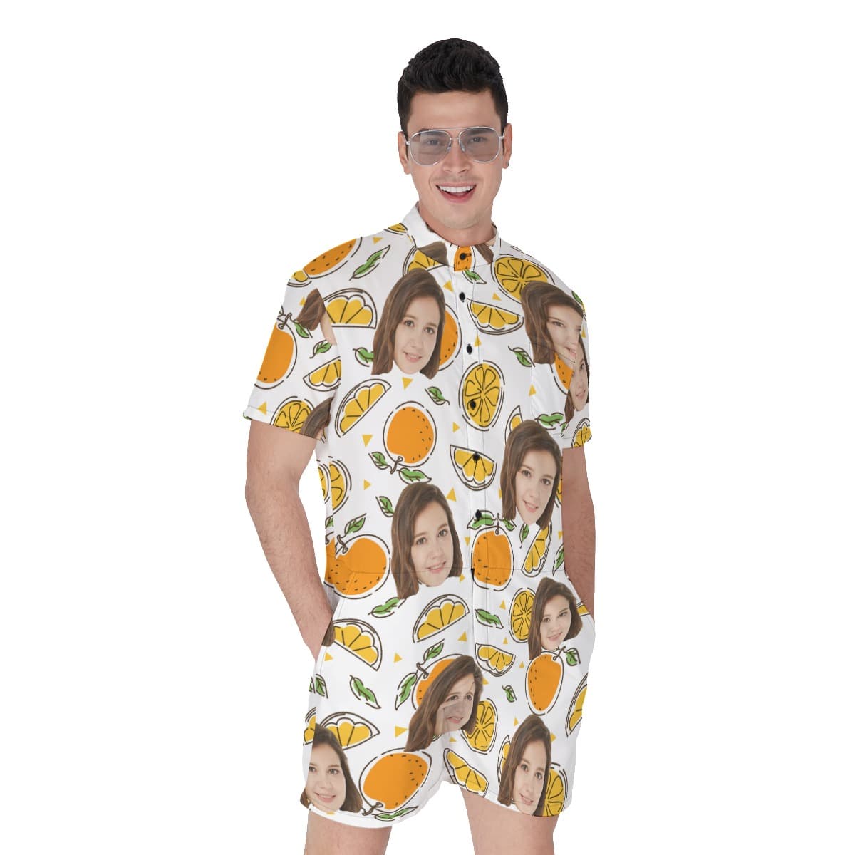 Custom Face Summer Men's Romper (1)