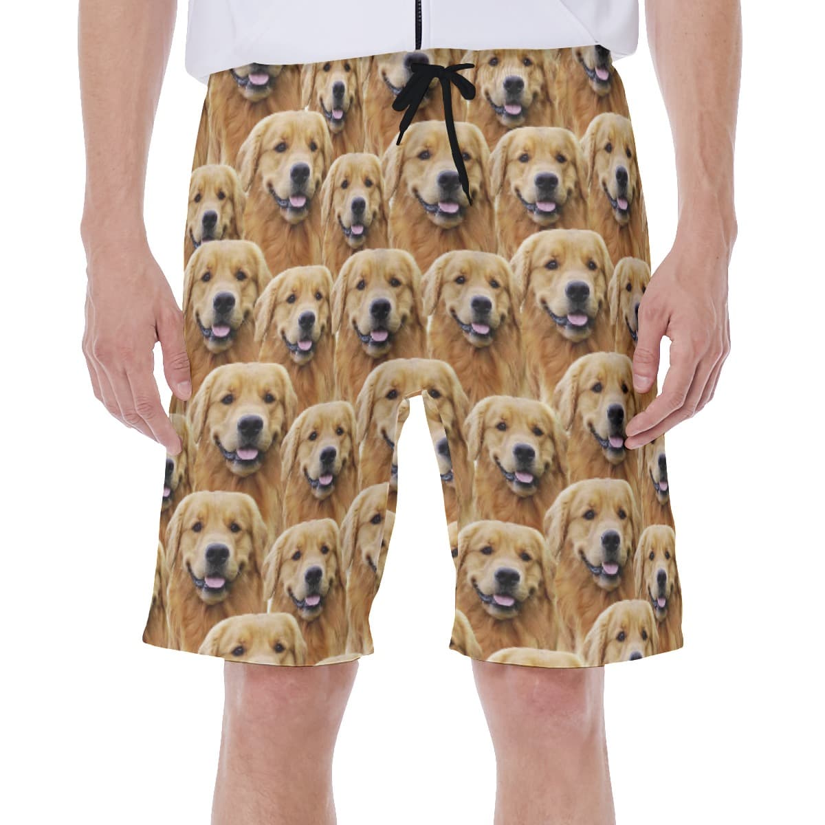 Custom Pet Face Hawaiian Swim Trunks For Men