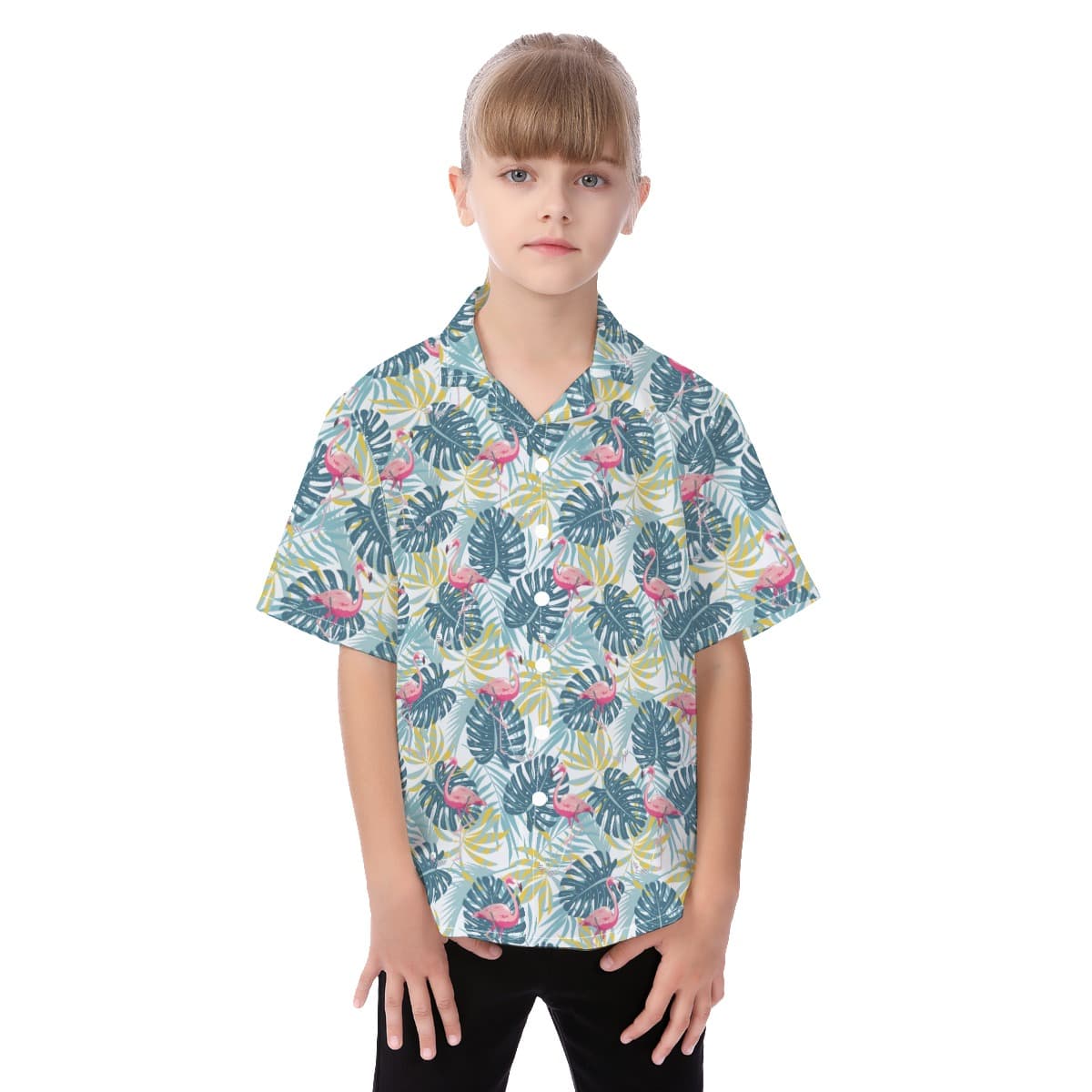 Cute Flamingo Tropical Aloha Kid's Shirt