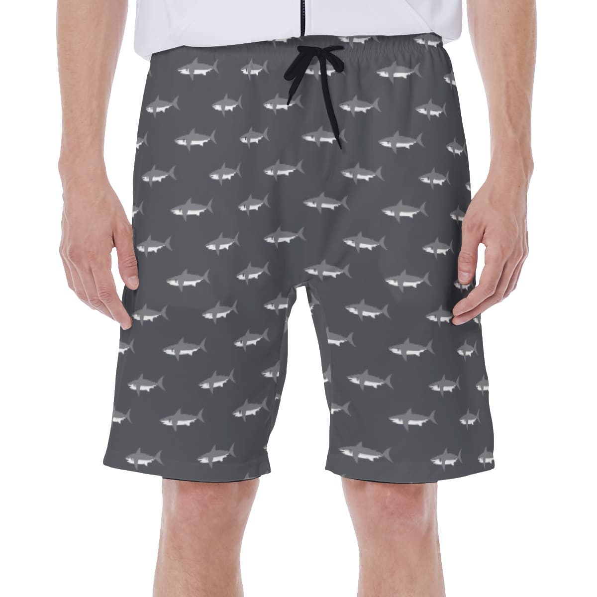 Daddy Shark Hawaiian Swim Trunks For Men (1)