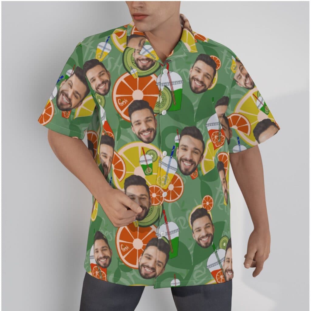 Drinking Fruit Men's Polo Shirt With Multiple Face (1)
