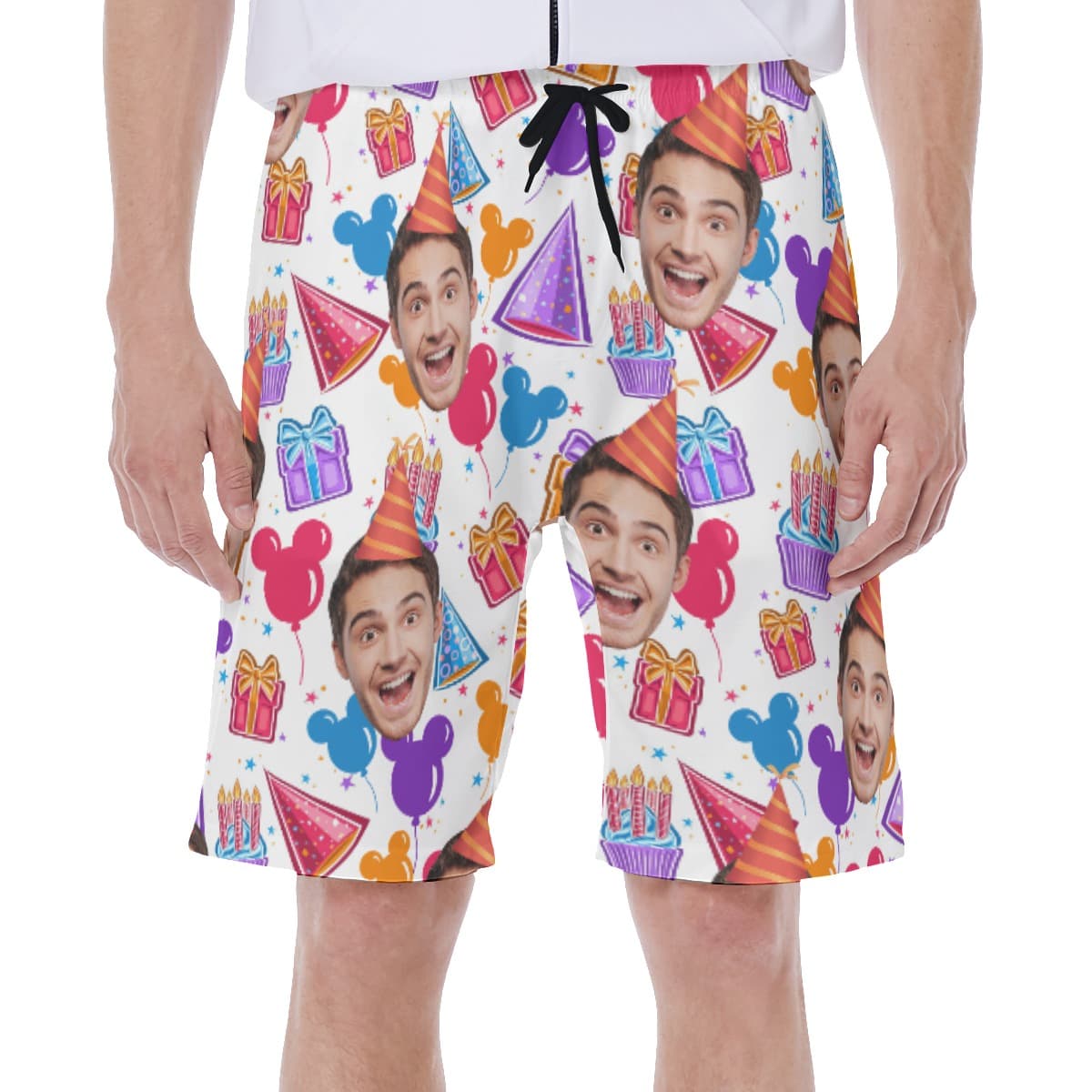 Face Custom Birthday Hawaiian Swim Trunks For Men (1)